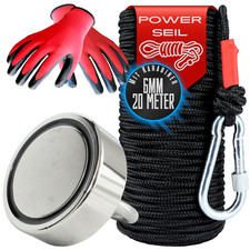 Neodym Bergemagnet Magnetangeln Angel Magnete 85 Kg Mit 20m Seil Topfmagnet Öse