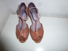 Tanzschuhe Damen, Merlet, braun, Gr. 38, vorne offen