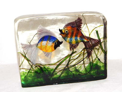 Murano glas aquarium - glas, fische