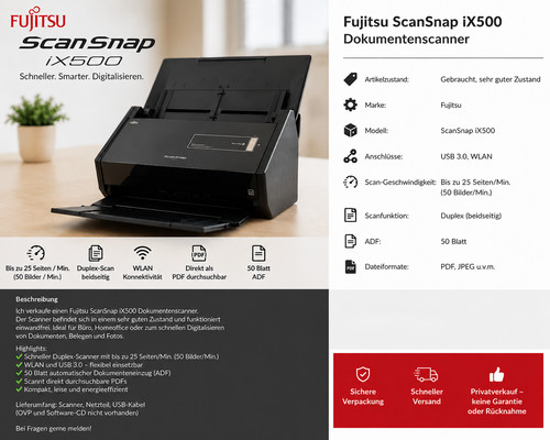 Fujitsu scansnap ix500 - fujitsu,