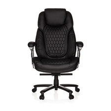 hjh OFFICE Chefsessel XXL PULLMANN Kunstleder schwarz Sessel Möbel Drehstuhl