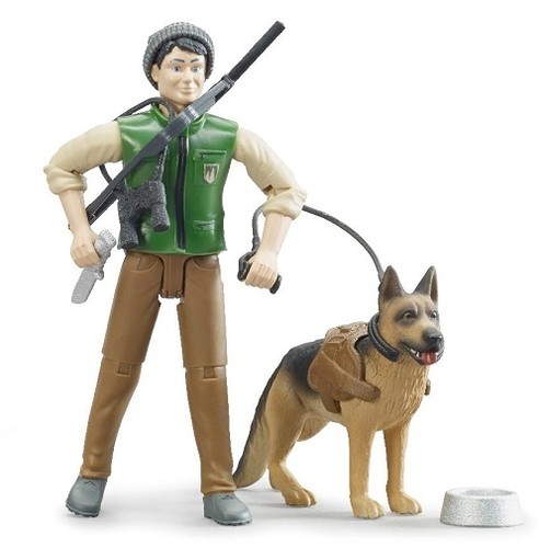 Bruder forstbeamter mit hund - forstbeamter,
