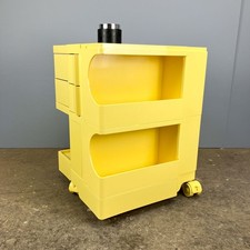 Rollcontainer Organizer pastellgelber Kunststoff 1970er Jahre Originalzustand