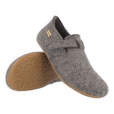 HAFLINGER Everest Focus Filzpantoffel Hausschuh mit verstellbarem Riemen Unisex