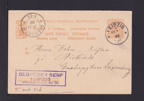 1888 antwort ganzsache - 10, antwort-ganzsache