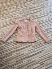 Damen Lederjacke Mango Leder Jacke M 38 Lammleder Rose beige w neu Steppjacke 36
