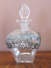 Alte glas karaffe 925 silber - glas,