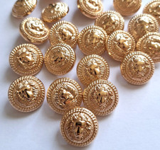 5 Metallknöpfe Löwe gold