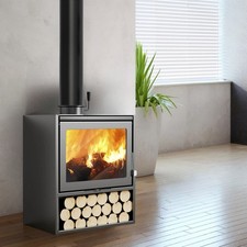 Kaminofen Modern 10 kW, 1-seitiges Glas für Panoramablick auf das Feuer