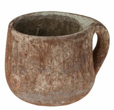 Riesige XL Keramiktasse rost