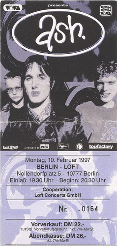 Ash concert 1997 - ash, in