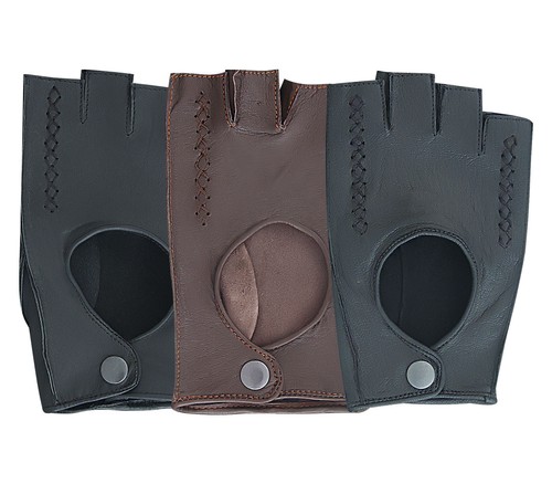 Leder fahrhandschuhe unisex - leder,