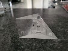 Glaswürfel 3D Haus  8 x 4 x 4 cm Dreieckig