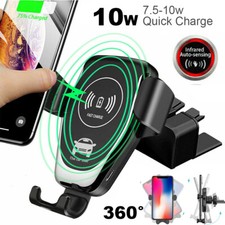 Qi Auto Wireless Charger KFZ Handy Halterung Induktions Ladegerät Clamping