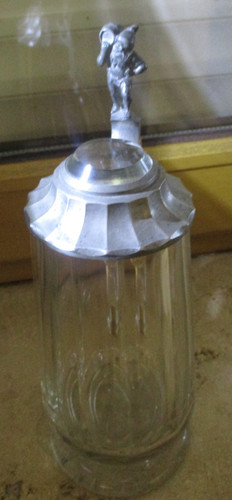 Alter glas bierkrug antik - alter,
