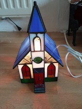 Tiffany Glashaus Kollektion beleuchtet, Dorfkirche Handgemacht, OVP