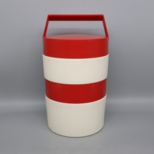 Vintage Isolierkanne evtl. aus der DDR ~ rot weiß 600ml ~ Topzustand