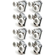 Ersatzrollen für Duschkabinen Glas Chrom 8 Stück