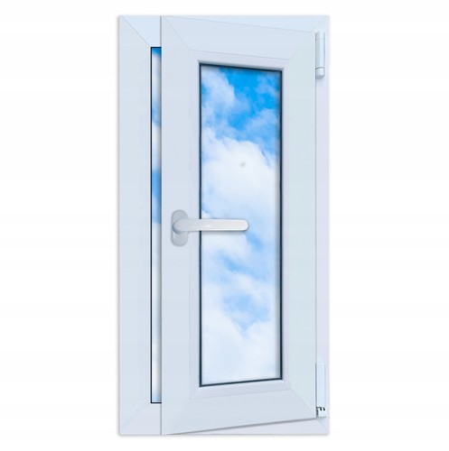 Pvc fenster weiß 40x80 rechts - weiß,