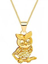 Halskette Gold Eule 925 24K