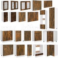 Lyon Line - Räuchereiche Küchenschrank Küchenzeile Hängeschrank Einbauküche