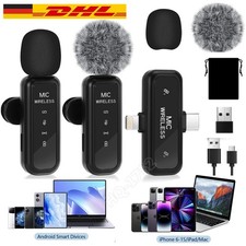 Kabelloses Mikrofon Handy for iPhone/Android Mini-Mikrofon Lavalier Microphone