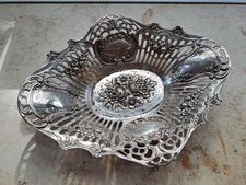 800er Silber Schale, Floraler