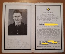 (X401)  Sterbebild 1943  gef