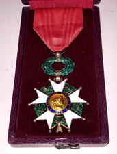 WK1 Frankreich ORDEN Ehrenlegion kreuz silber und Gold 18k mit etui