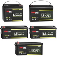 Solarbatterie 280Ah 12V Lifepo4 Lithium Batterie Wohnmobil 100Ah 200Ah 50Ah 24V