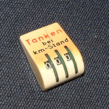 Alter Oldtimer Kilometer - Merker TANKFIX  statt Tankuhr, Benzinuhr, Kraftstoff