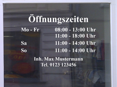 öffnungszeiten moderna - Öffnungszeiten,