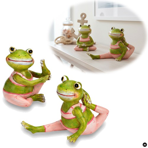 Yoga deko figuren frösche - 2x, deko-figuren