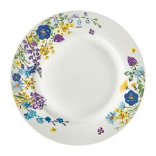 Dessertteller Kuchenteller Salatteller 19 cm Porzellan weiß Blumen rund