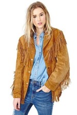 Damen Wildleder Leder Western
