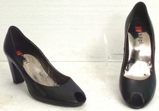 Schwarze Pumps, Peeptoes, 8cm
