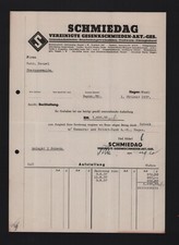 HAGEN, Rechnung 1937, Schmiedag Vereinigte Gesenkschmieden AG Presswerk