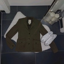 Neu Esprit Blazer-Jacke 36 38 olive Sweatblazer sehr weich stretch verstellbar 