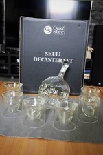 Schädel Ausschenker Set Mit 6 Gläsern
