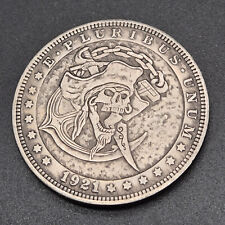 EDC Coin Münze 3,7cm Pirat Skelett Pirates Jack Sparrow Anker Säbel Seefahrer