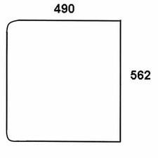 Seitenscheibe - Dieteg 280003136 - Kabine Verdeck. F/FP/FPK 8004 Serie Verdecke 