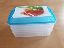 Aufbewahrungsbox 3-teilig Organizer Frischhaltedose für Wurstaufschnitt, Käse