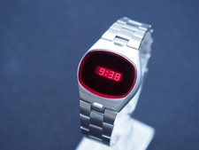 Vintage 1977 Pulsar P4 Big Time / Time Computer LED watch Uhr