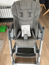 Hauck Hochstuhl Grow Up - Melange Grey Babystuhl & -liege ab Geburt mit Tisch