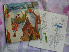 WO WOHNT DER WEIHNACHTSMANN , Weihnachten DDR 1983 1.A + Malbogen 