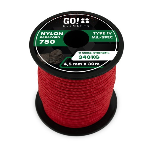 Paracord seil 5mm typ 750 - 4,5mm,