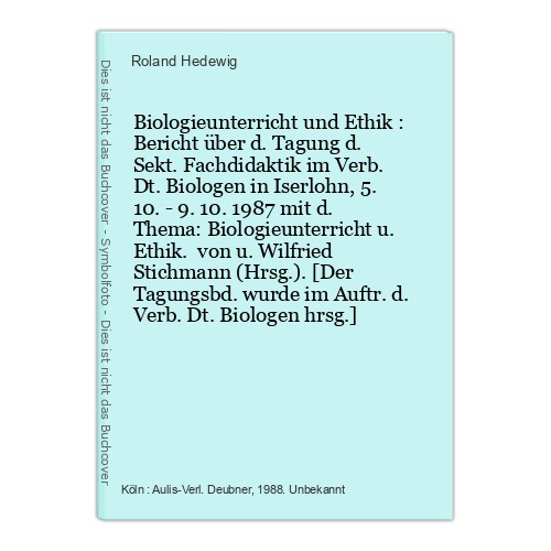 Biologieunterricht und ethik - und,