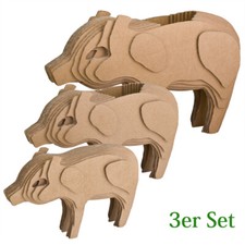 3er set deko schwein - 3er,