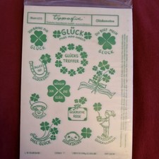 Neue DDR Kult Typofix Haftdruckabreibfolie Saalfeld Rubbelbild 4213 Glücksmotive