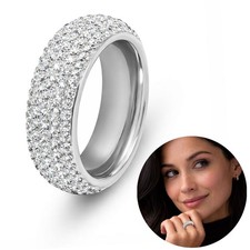 Edelstahl ring mit zirkonia - mit,